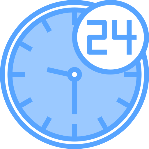 24 시간 Catkuro Blue icon