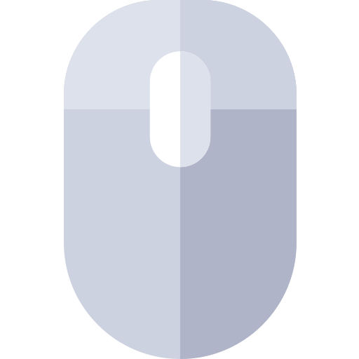 Ratón de la computadora Basic Rounded Flat icono