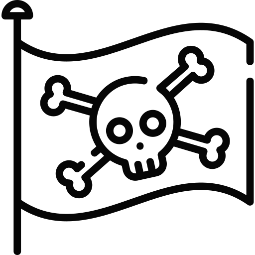 Bandera pirata Special Lineal icono