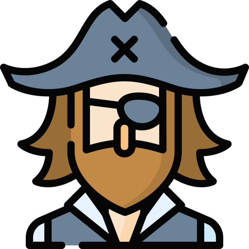piraat Special Lineal color icoon