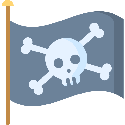 piraten vlag Special Flat icoon