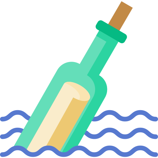 Message in a bottle Special Flat icon