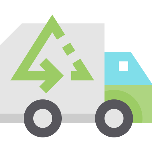 camión de reciclaje Pixelmeetup Flat icono