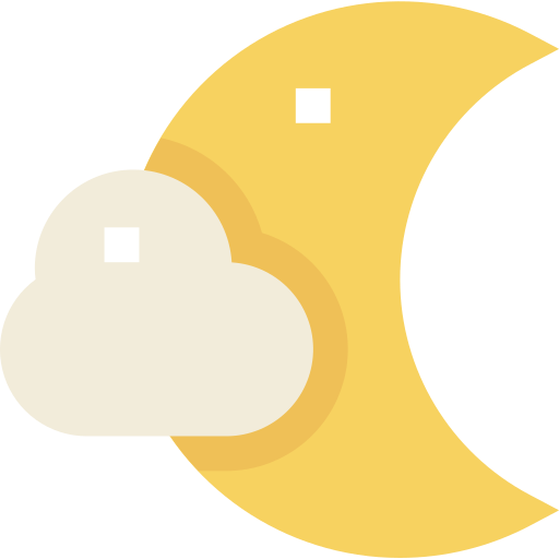 półksiężyc Pixelmeetup Flat ikona