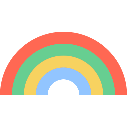 Rainbow Pixelmeetup Flat icon