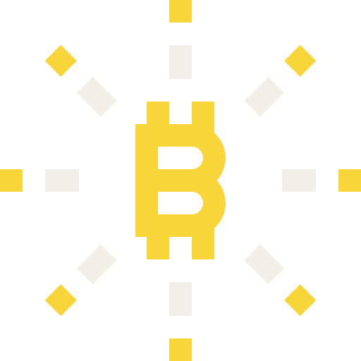 Bitcoin Pixelmeetup Flat icon