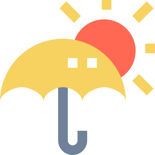 Sun umbrella Pixelmeetup Flat icon