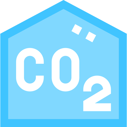 이산화탄소 Pixelmeetup Flat icon