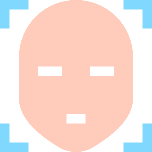 얼굴 인식 Pixelmeetup Flat icon
