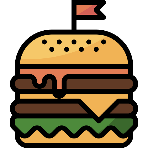 burger mynamepong Lineal Color icon