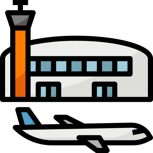 Aeropuerto mynamepong Lineal Color icono