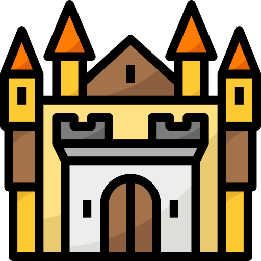 kasteel mynamepong Lineal Color icoon