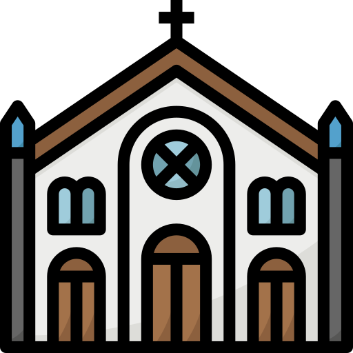 교회에 mynamepong Lineal Color icon