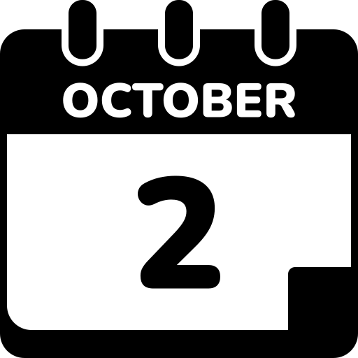 2 de octubre Generic black fill icono