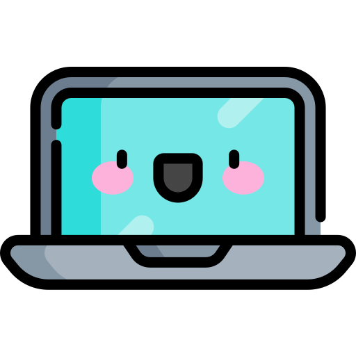 laptop Kawaii Lineal color icon