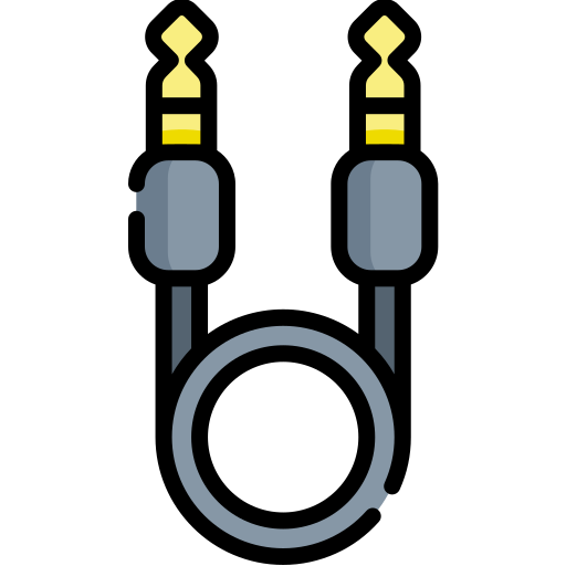 câble audio Kawaii Lineal color Icône