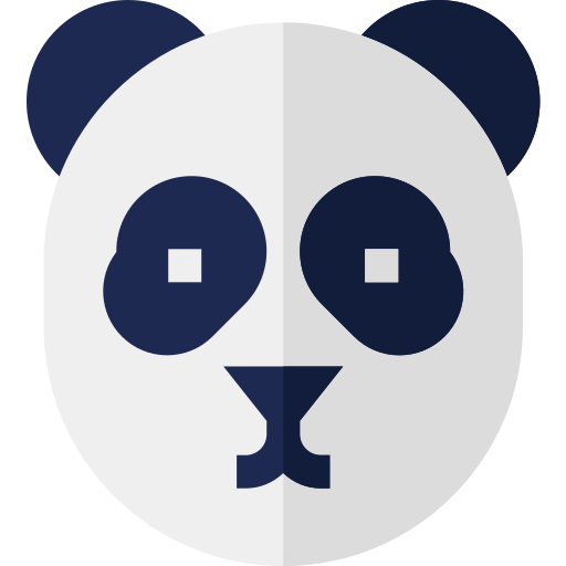 panda Basic Straight Flat Icône