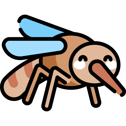 Mosquito Kawaii Lineal color icono