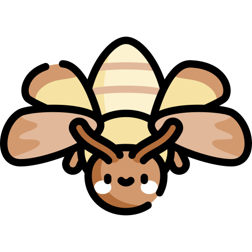 Moth Kawaii Lineal color icon