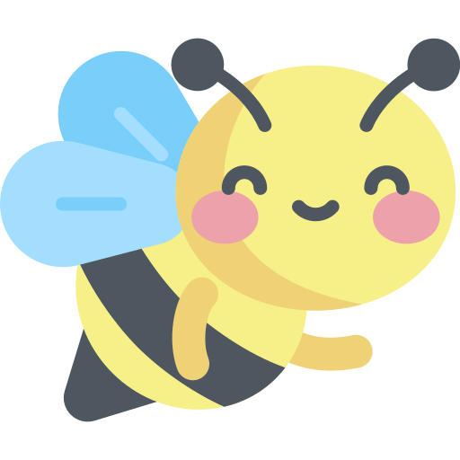 pszczoła Kawaii Flat ikona
