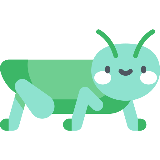 Grasshopper Kawaii Flat icon