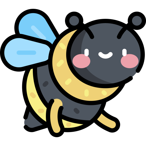 Bumblebee Kawaii Lineal color icono