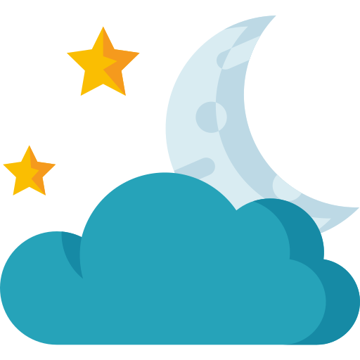 Noche nublada Good Ware Flat icono