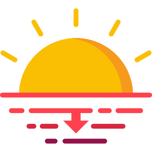 Puesta del sol Good Ware Flat icono