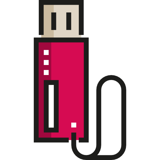 pendrive Detailed Straight Lineal color icon