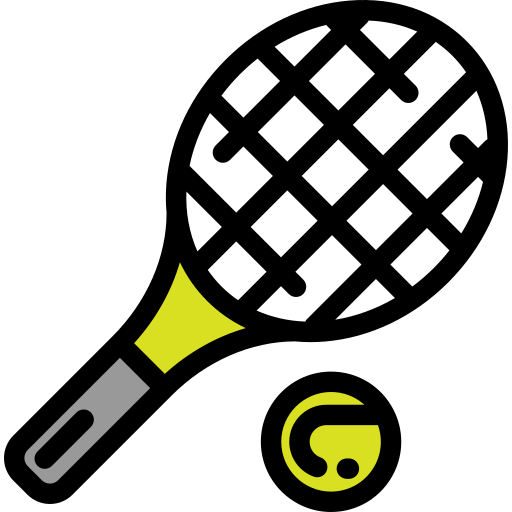 테니스 Detailed Rounded Lineal color icon