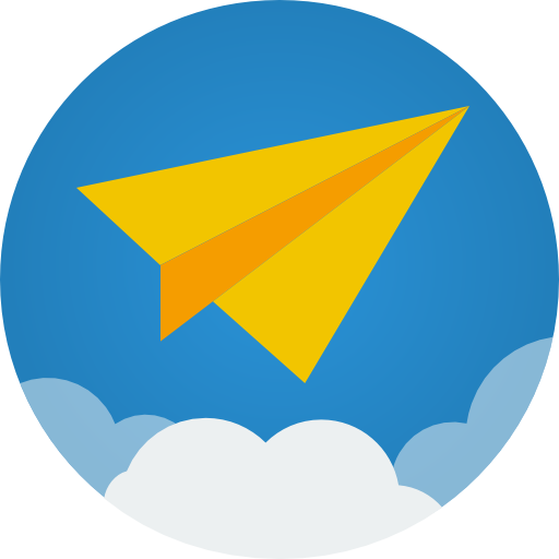 Paper plane Flaticons Flat Circular icon