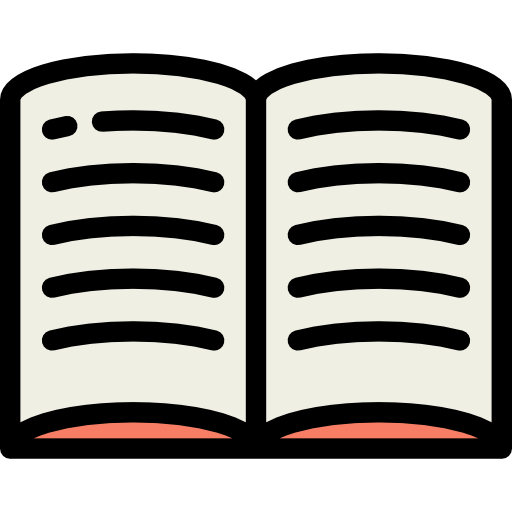Open book Detailed Rounded Lineal color icon