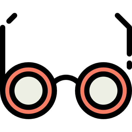 okulary Detailed Rounded Lineal color ikona