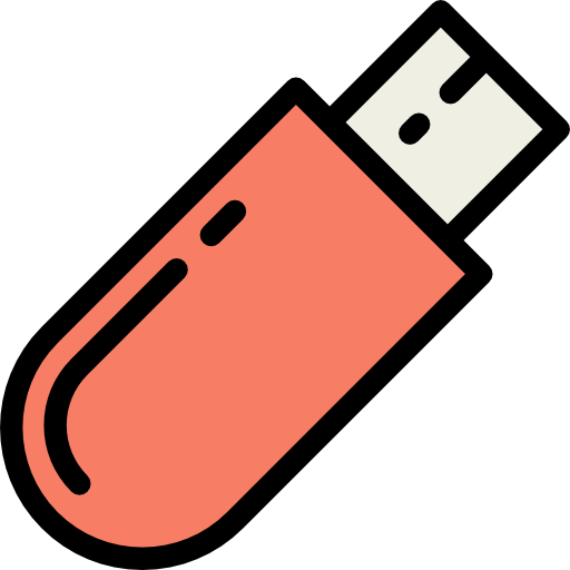 pendrive Detailed Rounded Lineal color icon