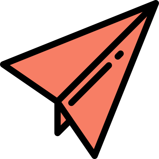 Paper plane Detailed Rounded Lineal color icon