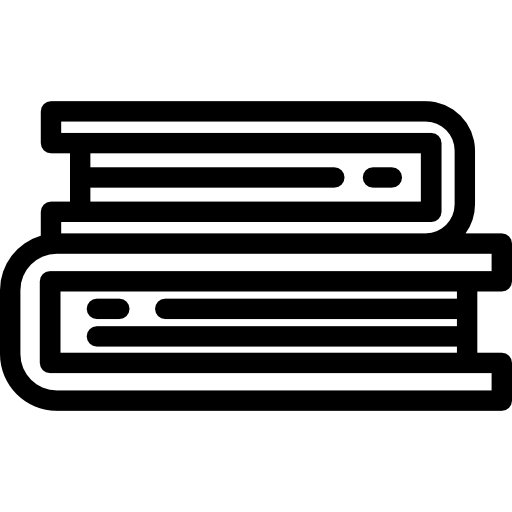 libros Detailed Rounded Lineal icono