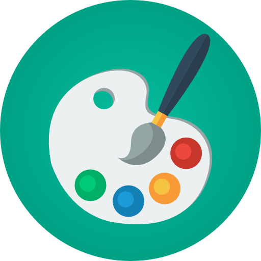 Paint palette Flaticons Flat Circular icon