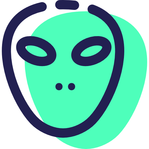 alieno Smooth Contour Martian icona