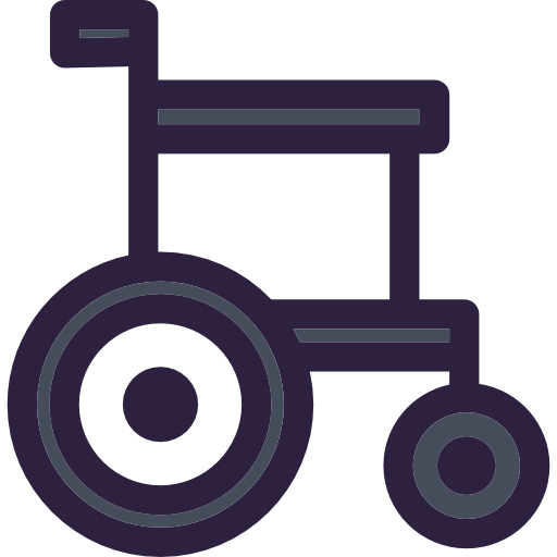silla de ruedas Smooth Contour Color icono