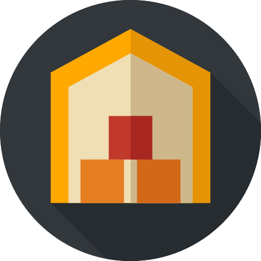 Warehouse Flat Circular Flat icon