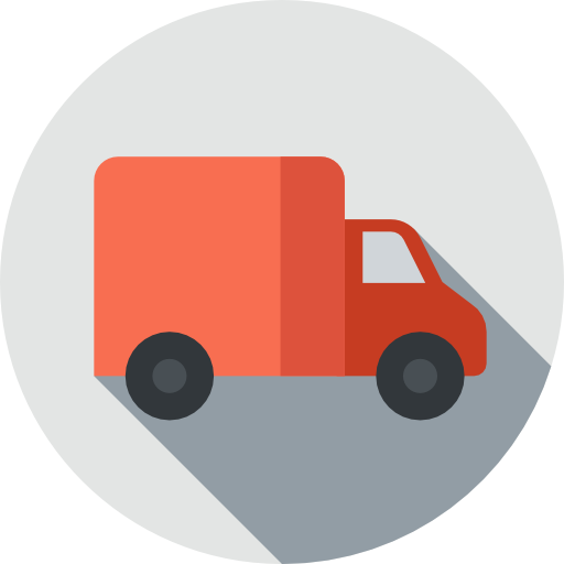 ciężarówka dostawcza Flat Circular Flat ikona