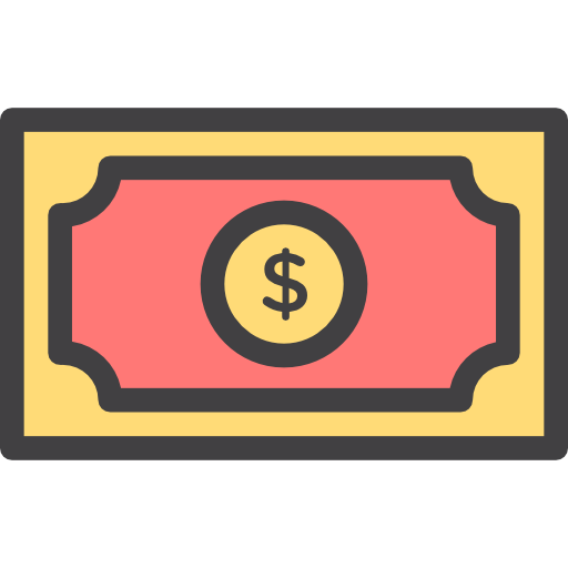 dinero Detailed Rounded Lineal color icono