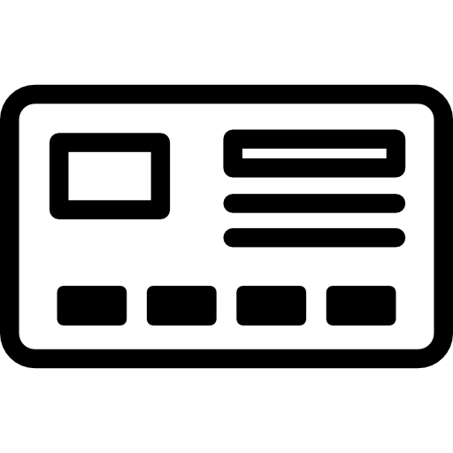 karta kredytowa Detailed Rounded Lineal ikona