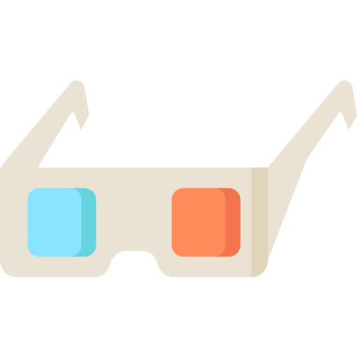 3d bril Good Ware Flat icoon