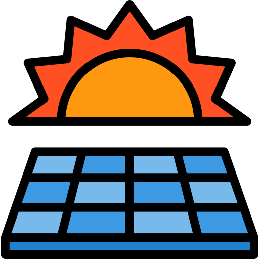 太陽光エネルギー itim2101 Lineal Color icon