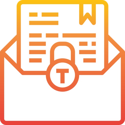 Confidential email itim2101 Gradient icon