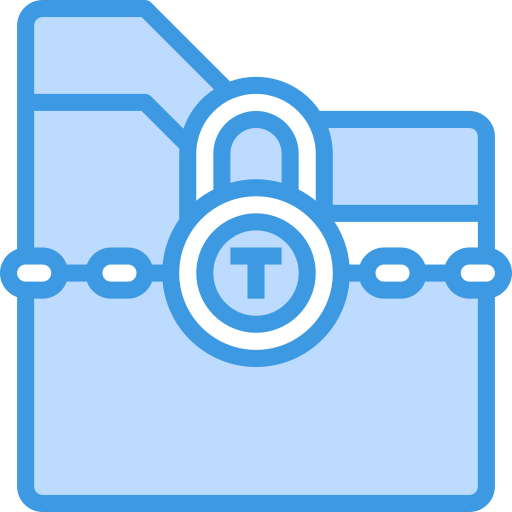 Confidential folder itim2101 Blue icon
