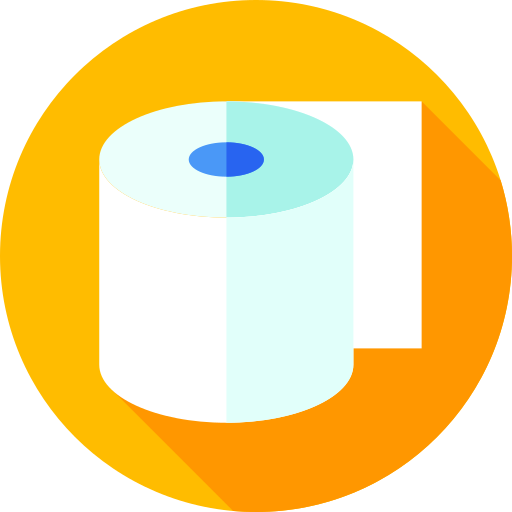 toiletpapier Flat Circular Flat icoon