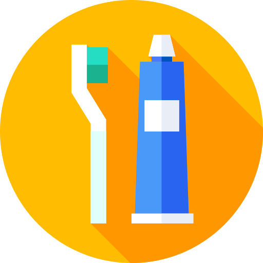 Toothbrush Flat Circular Flat icon