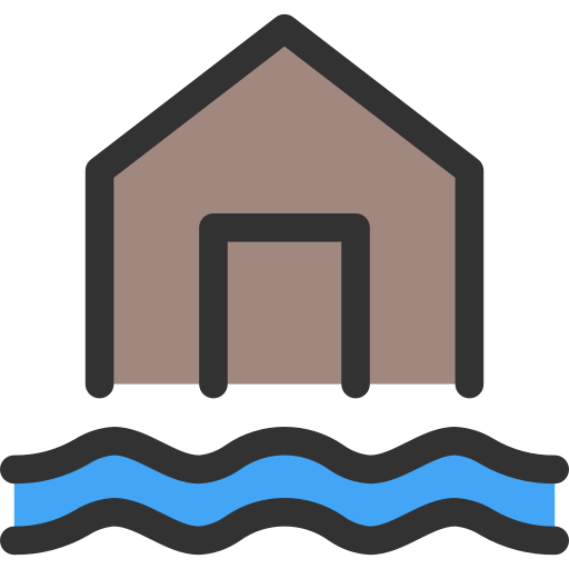 Наводнение Deemak Daksina Lineal color иконка